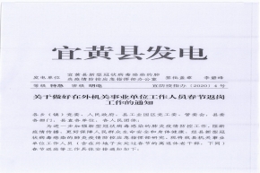 关于做好在外机关事业单位工作人员春节返岗工作的通知